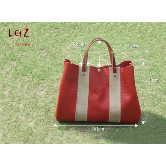 bag sewing patterns tote bag patterns PDF instant download BDQ-08 LZpattern design leather patterns leather craft patterns leather work