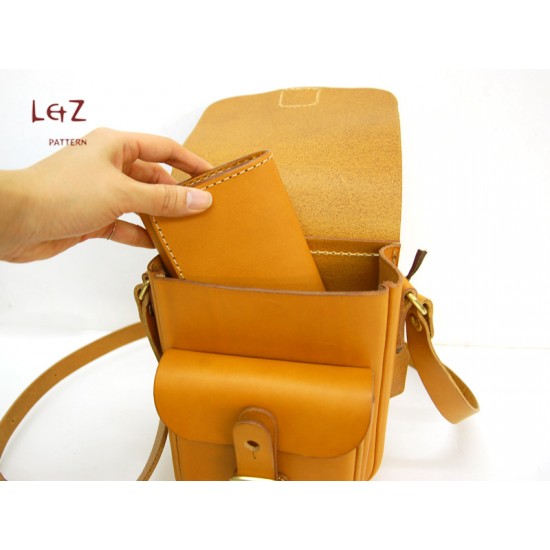 bag sewing patterns cross body bag patterns PDF BXK-02  LZpattern design leather tooling leather template