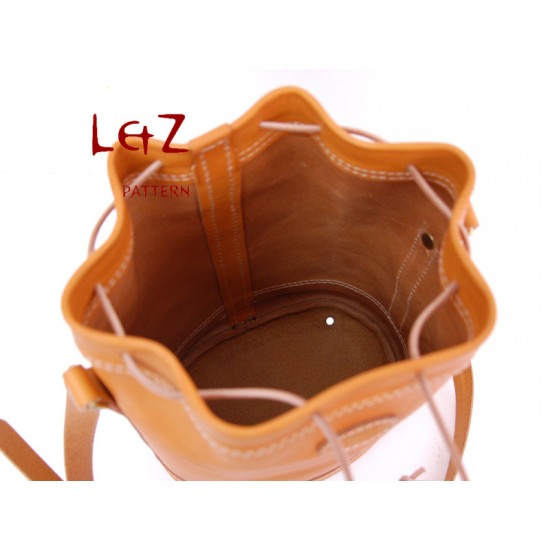 women messenger bag pattern Bucket bag patterns PDF instant download BXK-15 LZpattern design leathercraft patterns leather craft leather tools punch