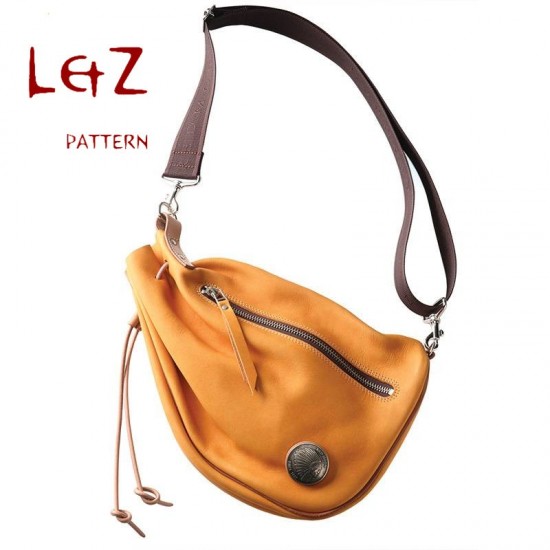 bag sewing patterns chest bag patterns PDF BXK-19  LZpattern design leather tooling leather template