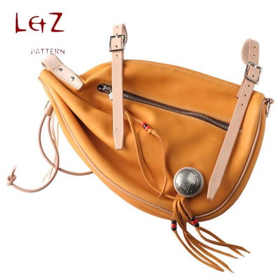 bag sewing patterns chest bag patterns PDF BXK-19  LZpattern design leather tooling leather template