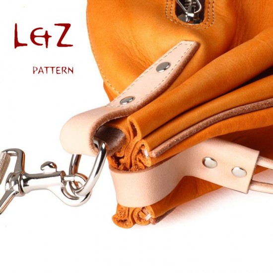 bag sewing patterns chest bag patterns PDF BXK-19  LZpattern design leather tooling leather template