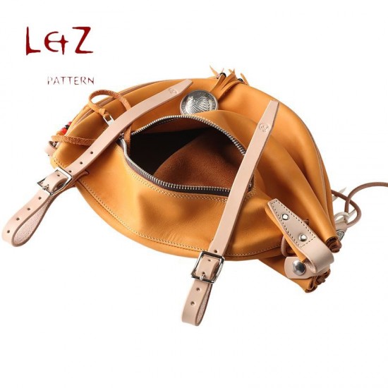bag sewing patterns chest bag patterns PDF BXK-19  LZpattern design leather tooling leather template