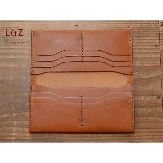 bag stitch patterns long wallet patterns PDF CCD-08 LZpattern design hand stitched leather leathercraft tools leather patterns