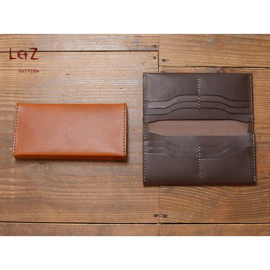 bag stitch patterns long wallet patterns PDF CCD-08 LZpattern design hand stitched leather leathercraft tools leather patterns