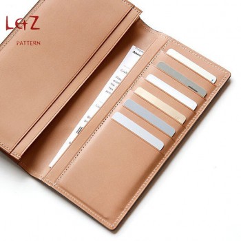  With instruction - Knit surface long wallet patterns PDF CCD-21 LZpattern design hand stitched leather leathercraft tools leather patterns