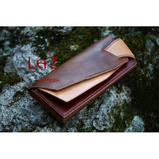 bag Pattern long wallet Patterns PDF CCD-26 leathercraft patterns leather craft leather art leather supply