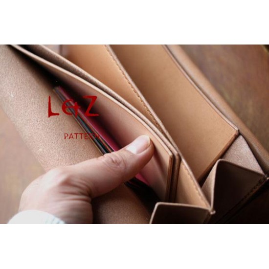 bag Pattern long wallet Patterns PDF CCD-26 leathercraft patterns leather craft leather art leather supply