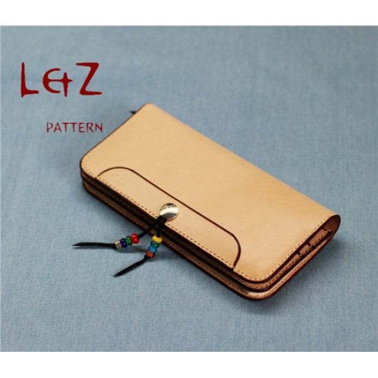 long wallet patterns PDF CCD-29 LZpattern design hand stitched leather leathercraft tools leather patterns