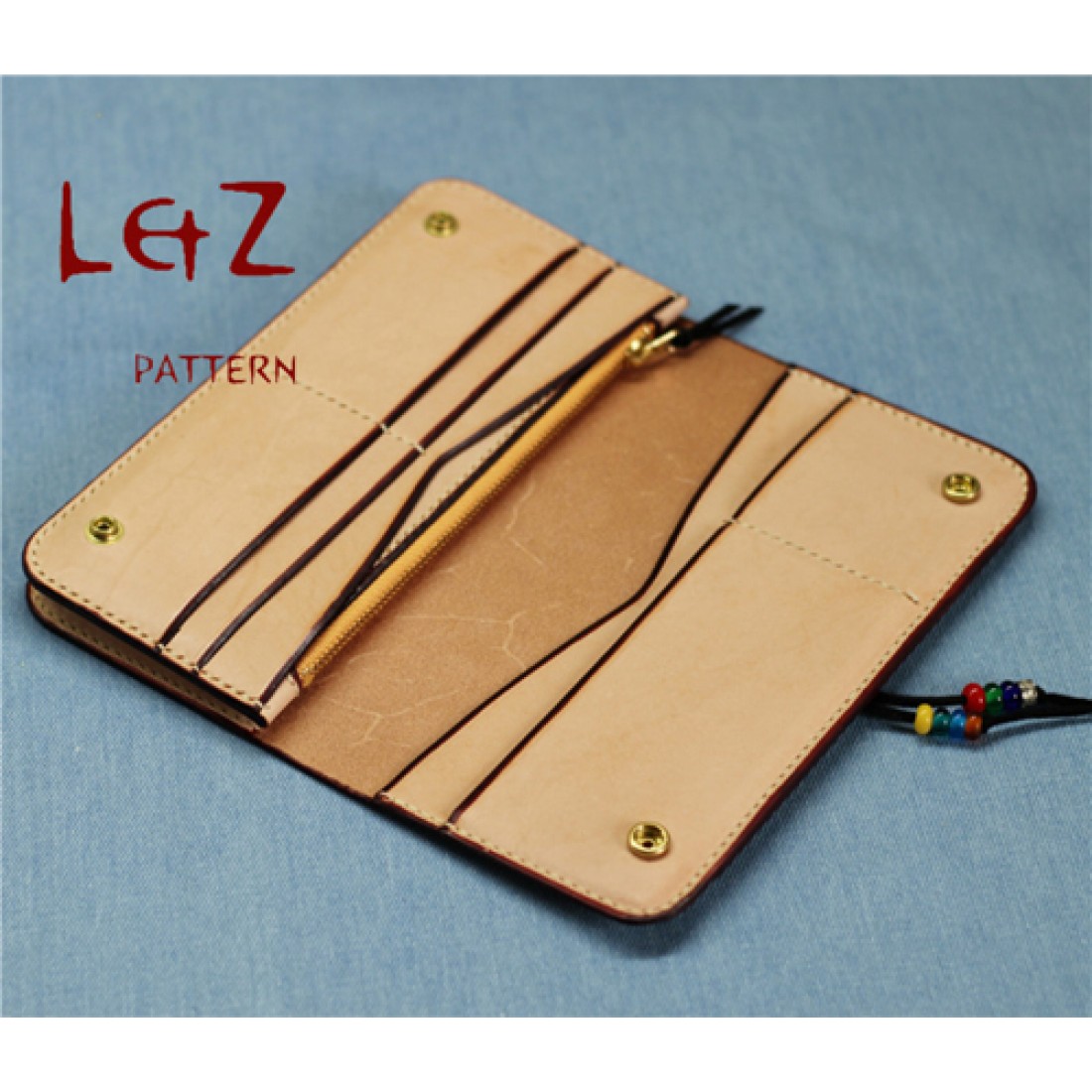long wallet patterns PDF CCD29 LZpattern design hand stitched leather leathercraft tools