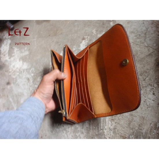 bag sewing patterns long wallet patterns PDF CCS-01 LZpattern design leather patterns leather bag patterns hand made leather bag patterns