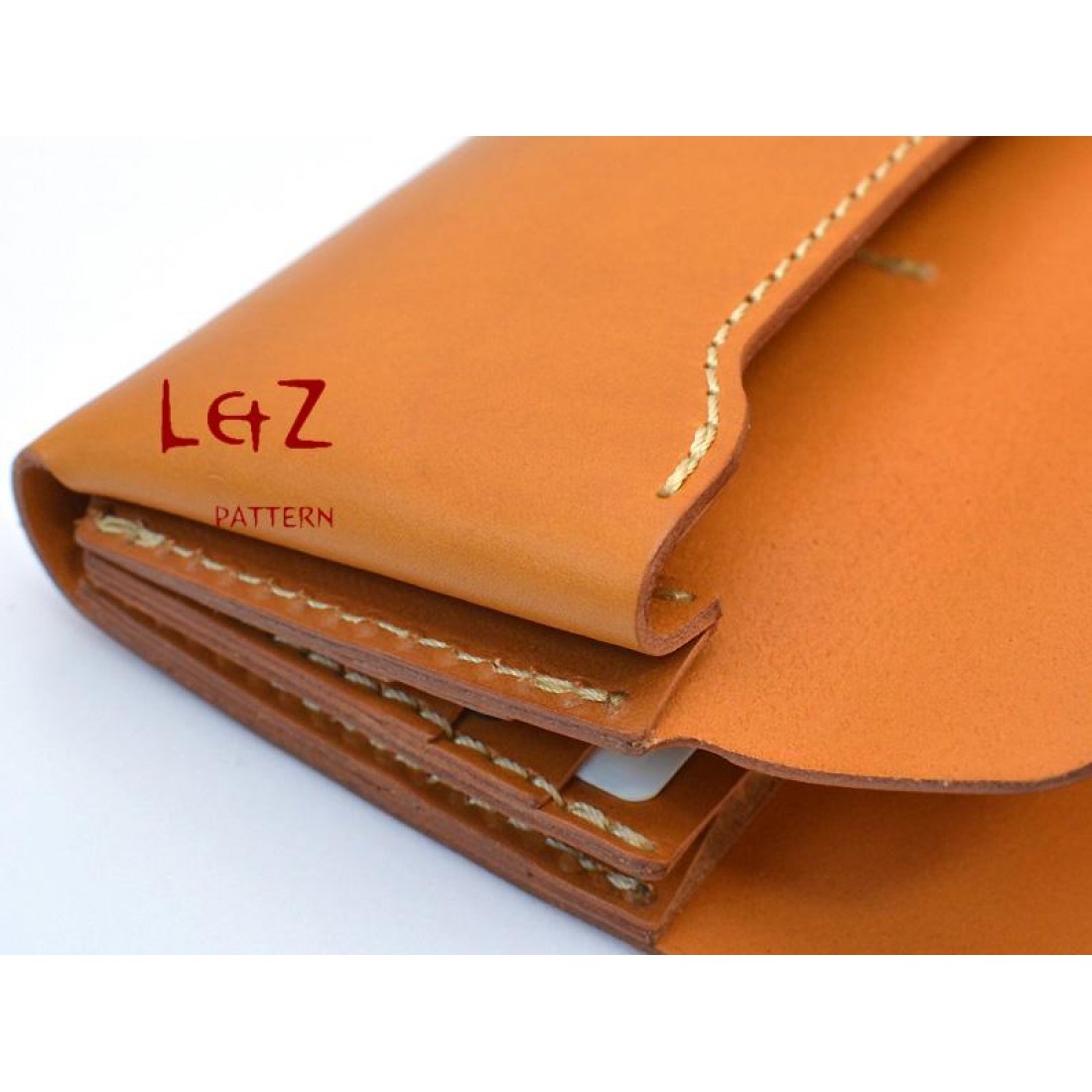 leather long wallet patterns PDF CCS03 LZpattern design hand stitched