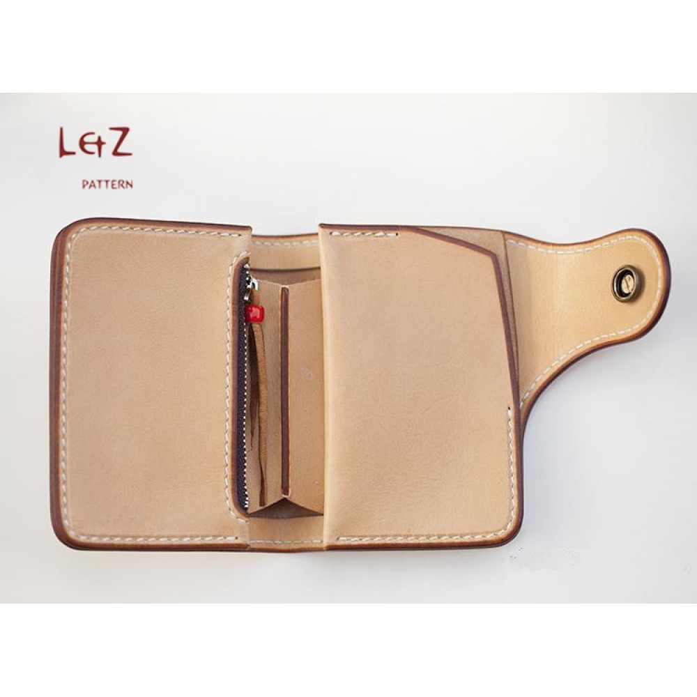 bag sewing patterns short wallet patterns PDF CDD07 LZpattern design leather craft leather