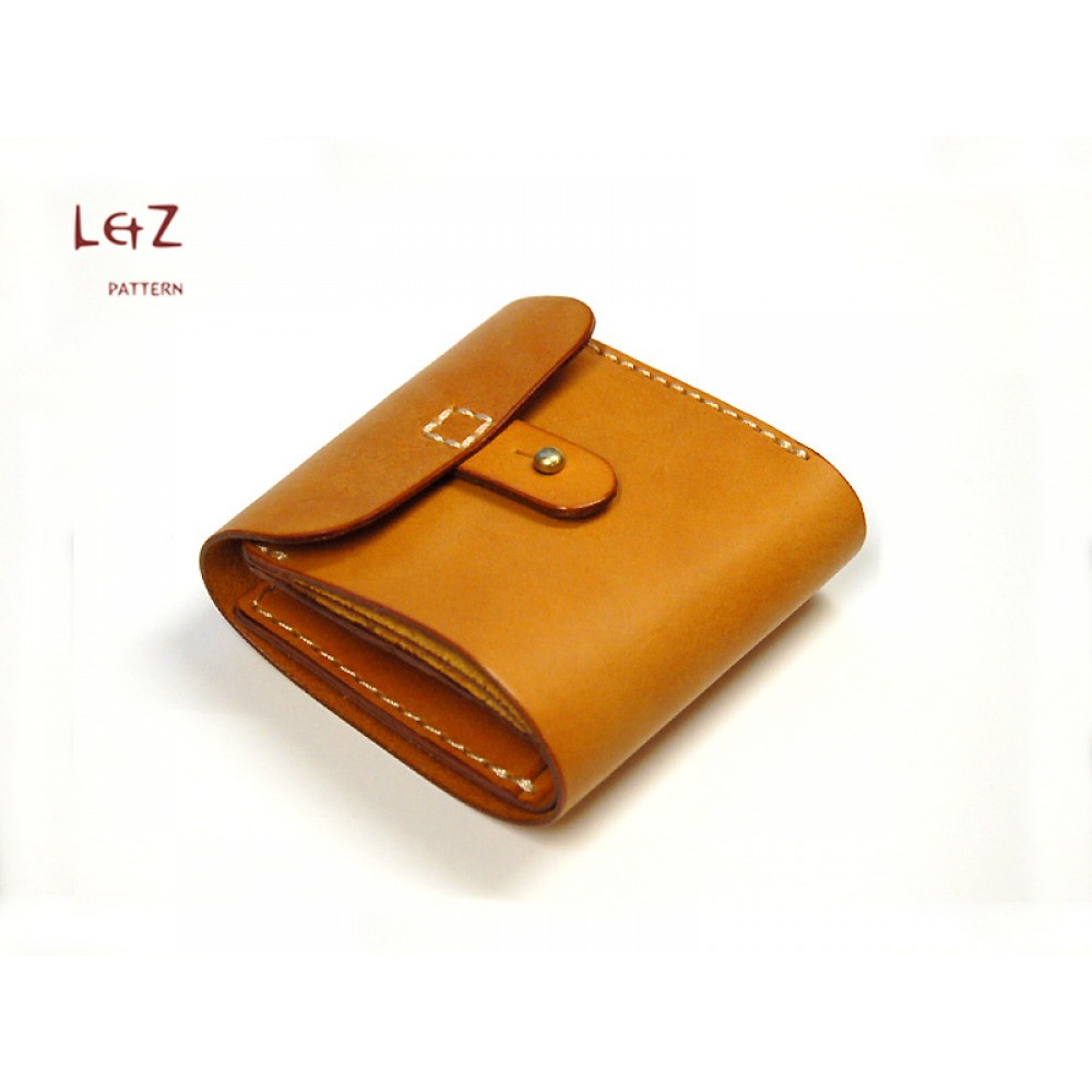 sewing pattern short wallet patterns PDF CDS01 LZpattern design hand stitched leather patterns