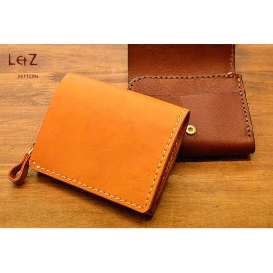 bag sewing patterns short wallet patterns PDF CDS-02 LZpattern design leather craft leather working leather working patterns bag sewing