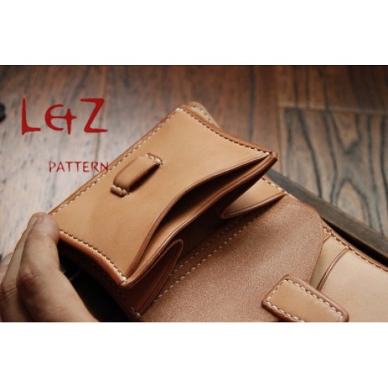 bag sewing patterns short wallet patterns PDF CDS-03 LZpattern design leather craft leather working leather working patterns bag sewing
