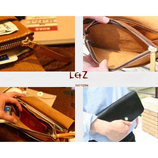 sewing patterns Clutch patterns CSL-03 LZpattern design leather patterns leather craft leather work patterns leather patterns leather bag