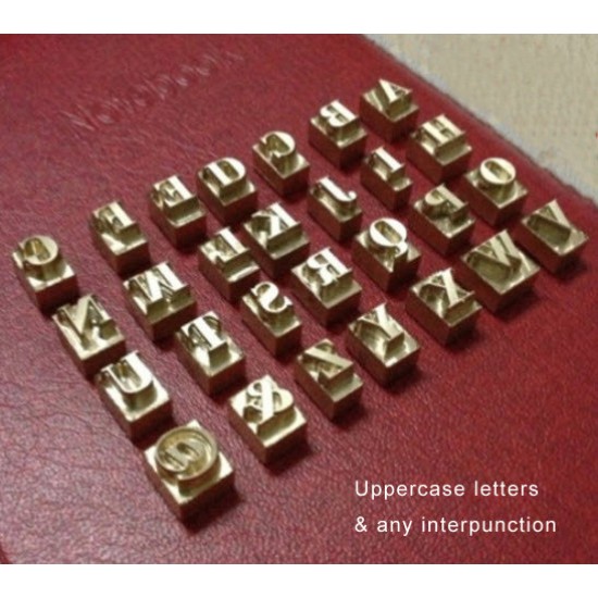 Free shipping Leather stamp custom stamp Copper Alphabet letters Hot Logo number interpunction, moveable alphabet Hot Logo Advertising Logo