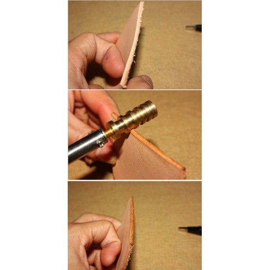 leather tools copper edge polisher, hot edge polish stick, leather edge creator