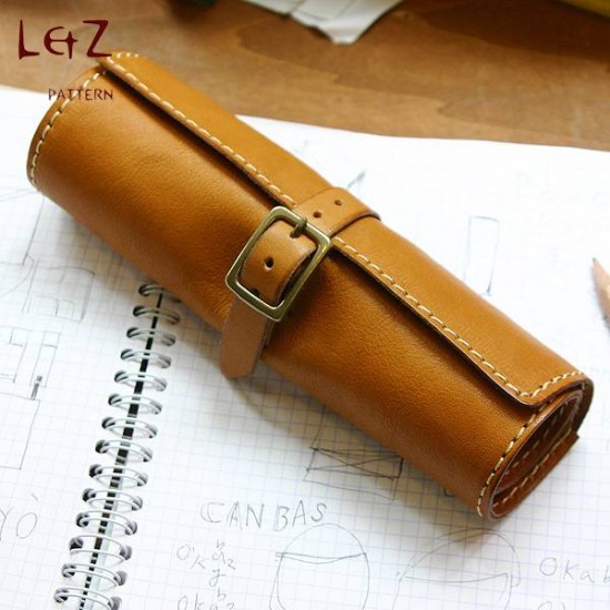leather bag patterns pen case pencil case rolling bag pattern PDF QQW-36 LZpattern design leathercraft patterns leather craft leather art