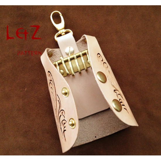 Sewing patterns key purse key case key holder patterns leather bag patterns PDF instant download QQW-52 LZpattern design