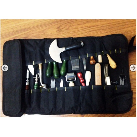 Everything in it. leather tool bag, scroll bag, put all your tools in it, tool case, tool box